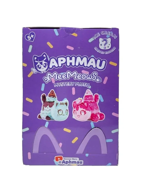 Aphmau MeeMeows 6" NEAPOLITAN Ice Cream Cat Plush - Picture 13 of 16